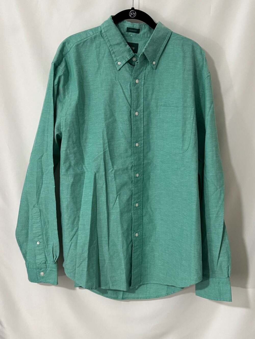 J.Crew Relaxed Fit Long Sleeve Button-Down Shirt Size L Green